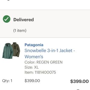 Patagonia 3-in-1 Snowbelle Jacket XL
